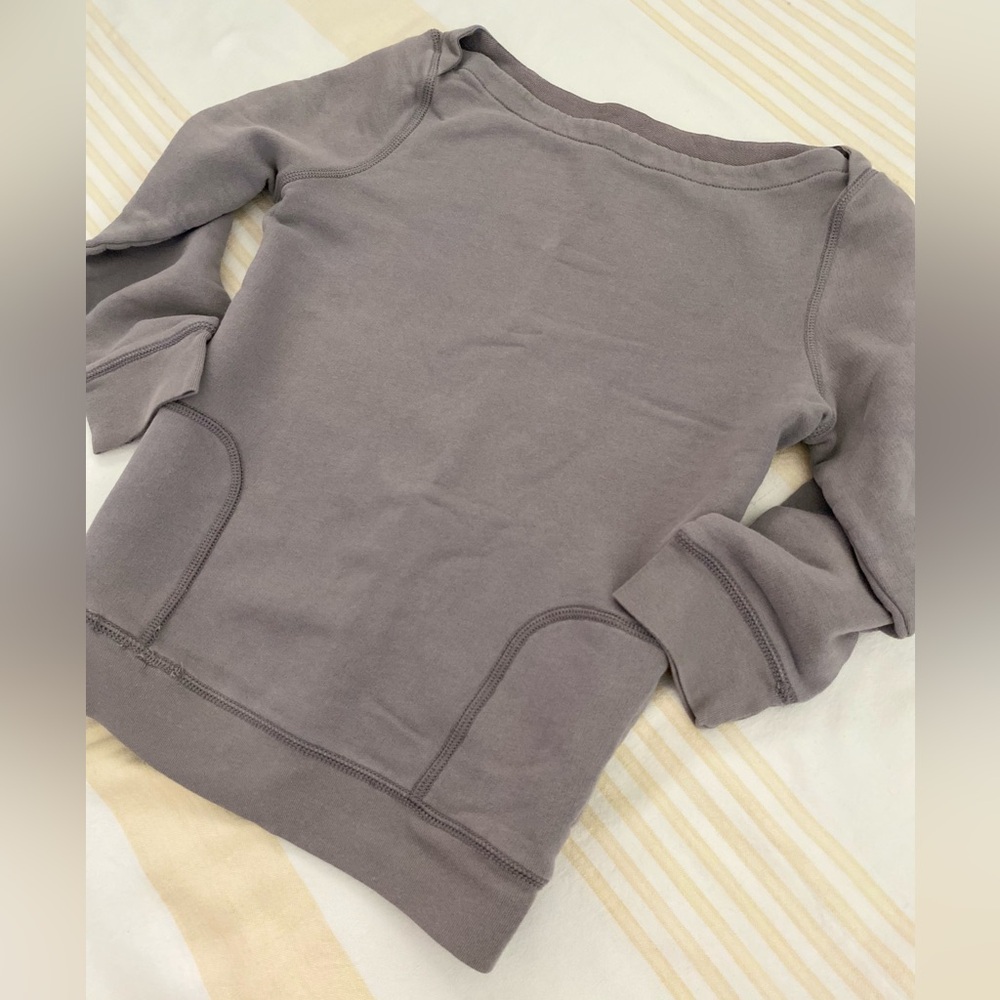 J. Crew EUC Boatneck 3/4 Sleeve Pocket Sweatshirt